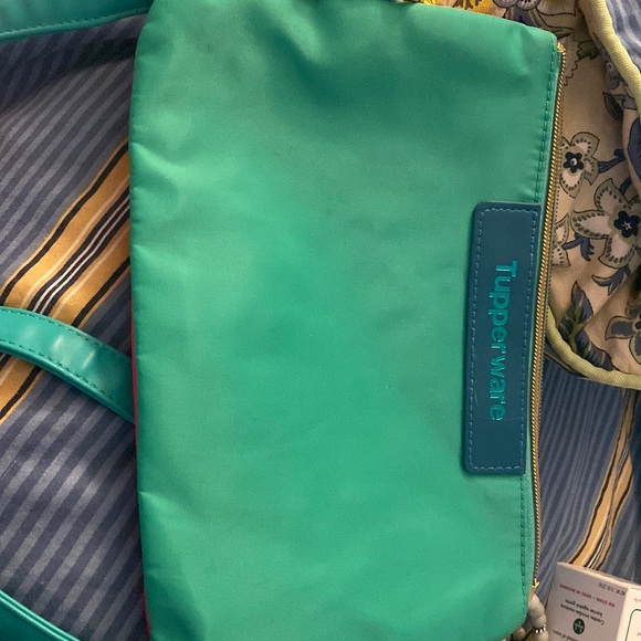 Tupperware Bags Tupperware 27 Award Bright Green Pink Travel Sling